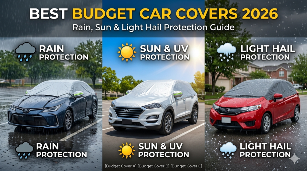 Best Budget Car Covers for Rain, Sun & Light Hail Protection (2026 Comparison Guide)