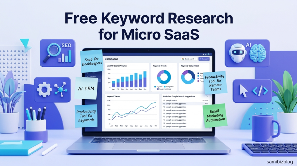 Free keyword research for Micro SaaS using SEO tools and keyword analytics to find profitable software ideas