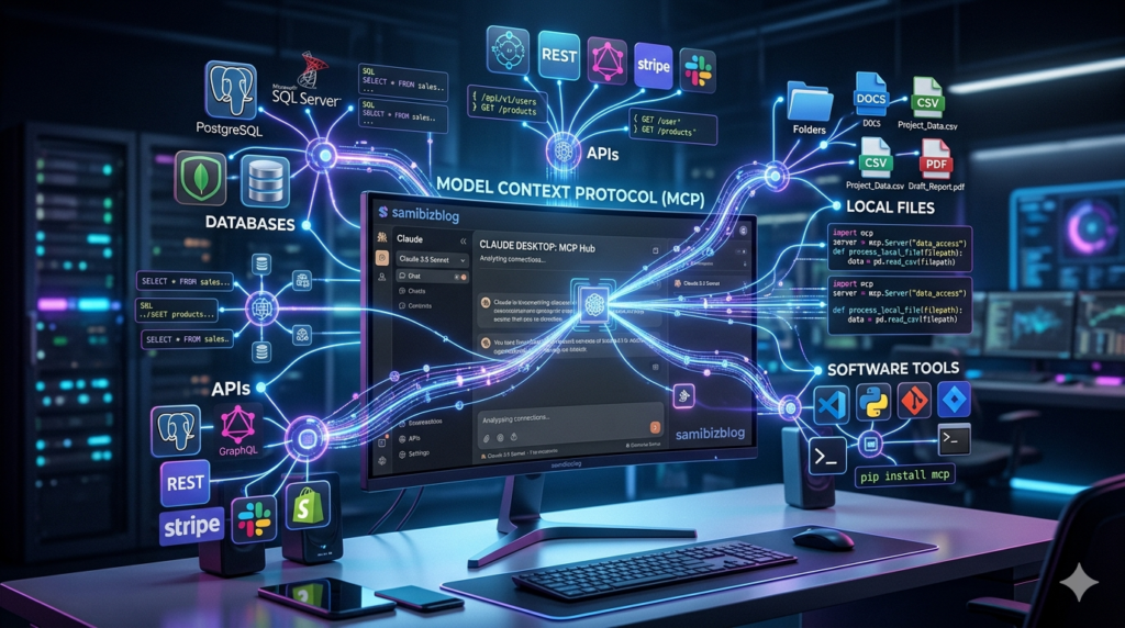 Claude AI connected to APIs and databases using Model Context Protocol in an MCP Server Setup Guide.